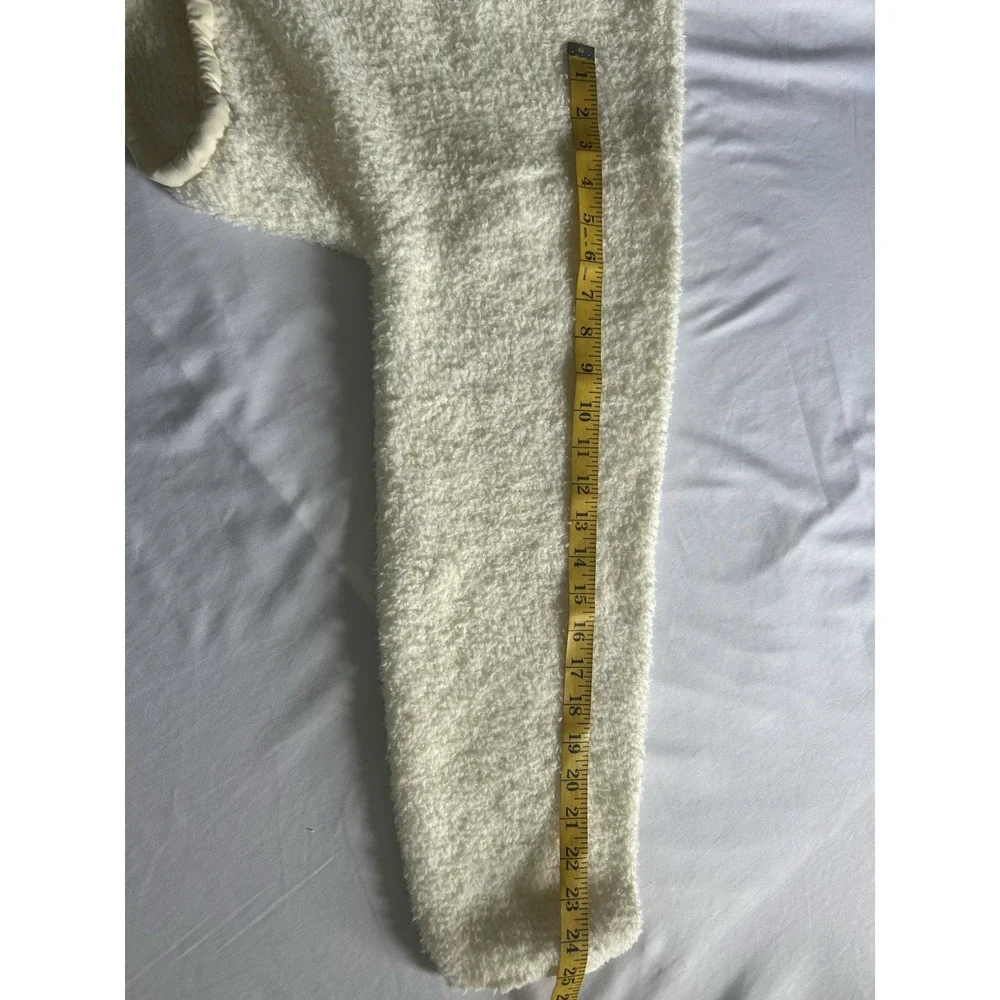 Skims Teddy Cropped Full Zip Fleece Jacket Womens Size S/M Ivory Comfort NWT - Picture 8 of 8